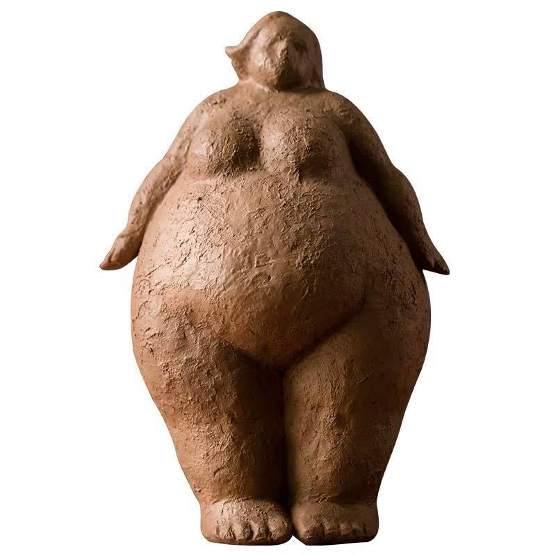 Nordische Tonfigur aus Kunstharz in Multicolour als dekorative Heimdekoration für dein Wohnzimmer oder die Veranda, Höhe: 26,0 cm, Breite: 16,0 cm, Tiefe: 16,0 cm - Bild 2