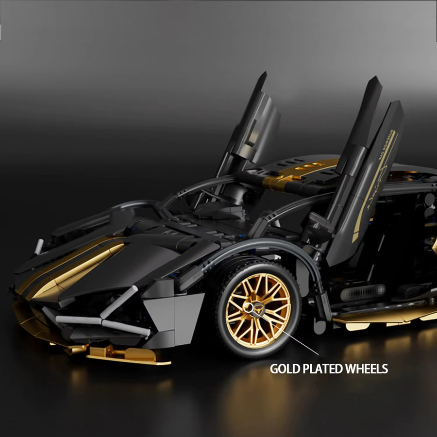 RC Tech Racer Schwarzer V12 Block Roadster, 1:14, Bausatz - Bild 2