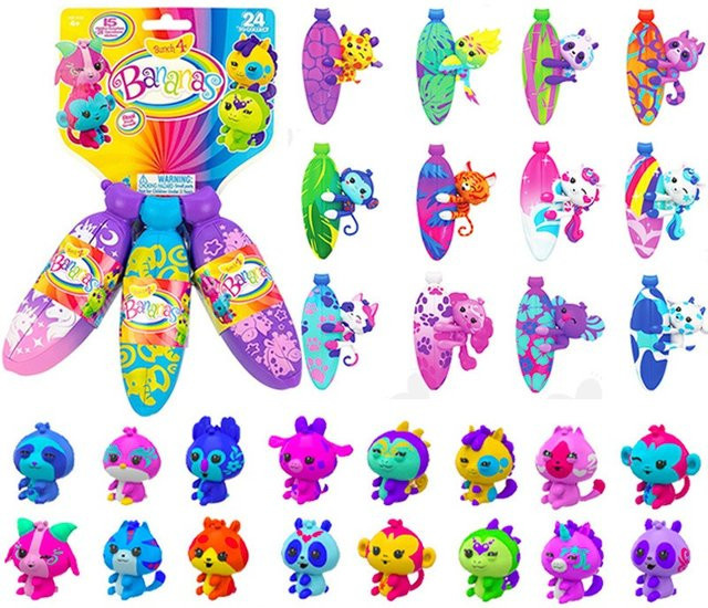 Bandai Überraschungs-Bananen-Blindbox-Spielzeuge, Tierelfen Bananenfiguren, Modepuppe, ab 3 Jahre - Bild 1