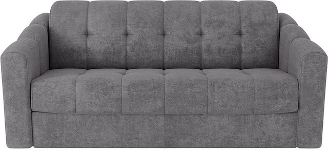 Vente-unique Schlafsofa Darielo Grau mit Stoffbezug und Aufklappfunktion, Breite: 190 cm - Bild 1
