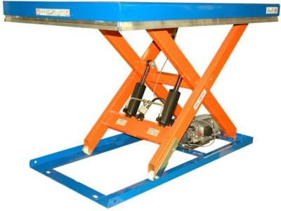 Edmo Lift Scheren-Kompakthubtisch TM 1500B in Blau und Orange mit 1500 kg Tragkraft - Bild 1