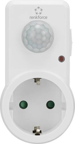 Renkforce 1588385 Zwischenstecker PIR-Bewegungsmelder mit 120 Grad Erfassungsbereich in Weiß IP20 - Bild 1