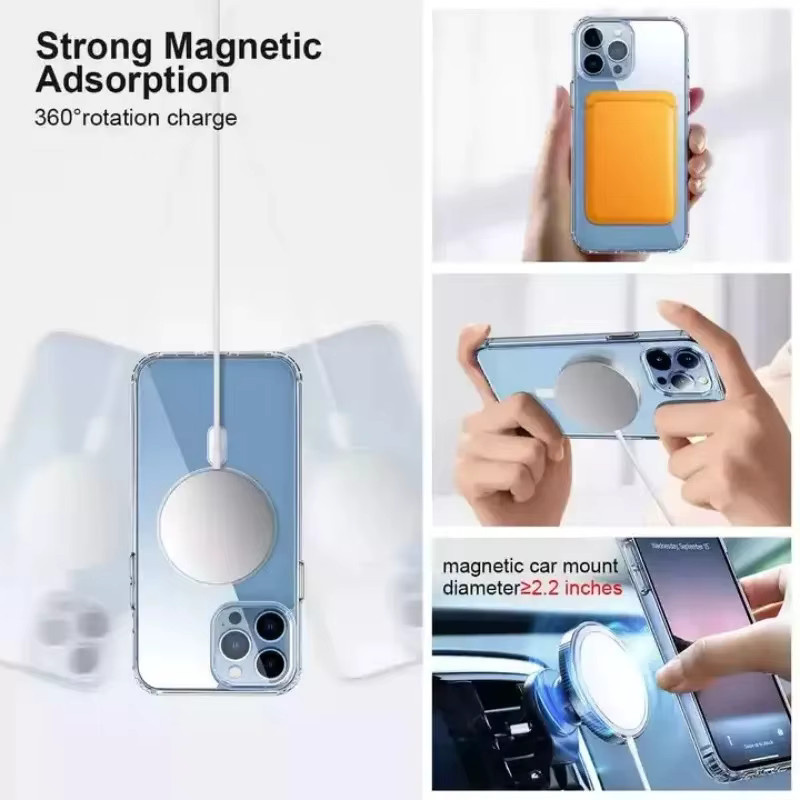 KENNAGE Magnetische MagSafe Kompatible Schutzhülle für iPhone 11 bis iPhone 17 Pro Max, Transparent - Bild 6