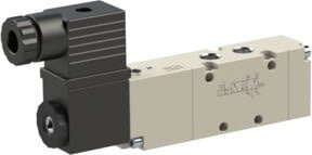 Riegler 5/2-Wegeventil elektropneumatisch monostabil G 1/8 grau - Bild 1