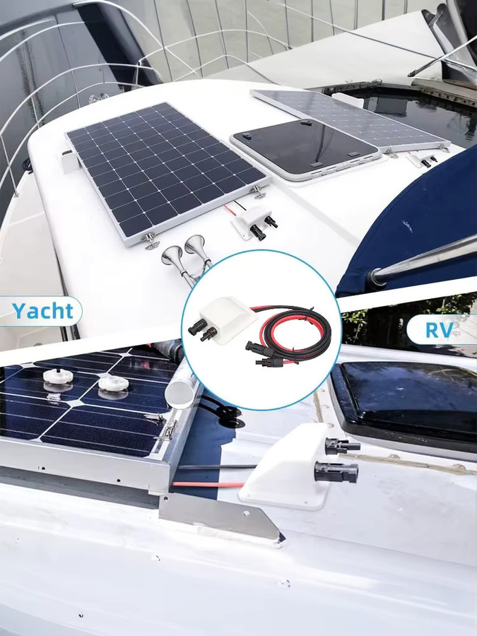 Wetterfeste Solarstecker-Eingangsverschraubung mit Verlängerungskabel, IP68 wasserdichtes Gehäuse für Wohnmobile, Dach und PV-System, Farbe: Weiß - Bild 7