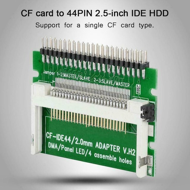 CF-zu-IDE-Adapter für 2,5-Zoll-Laptop-Festplatten, 44-Pin-Konvertierungskarte für Compact Flash Cards, Farbe: Grün - Bild 1