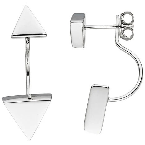 Colfem Ohrhänger Dreieck, 925 Silber, Unisex - Bild 1