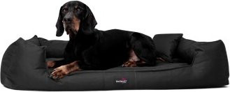 Tierlando GOOFY Orthopädisches Hundebett aus Polyester mit abnehmbarem Matratzenschoner, Schwarz, B/T/H: 90 x 75 x 22 cm - Bild 1