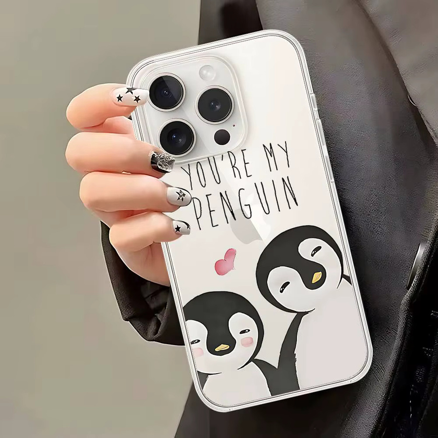 Mesuca Pinguin Smartphone Schutzhülle transparent für iPhone 11 bis iPhone 17 Pro Max und Mini - Bild 5