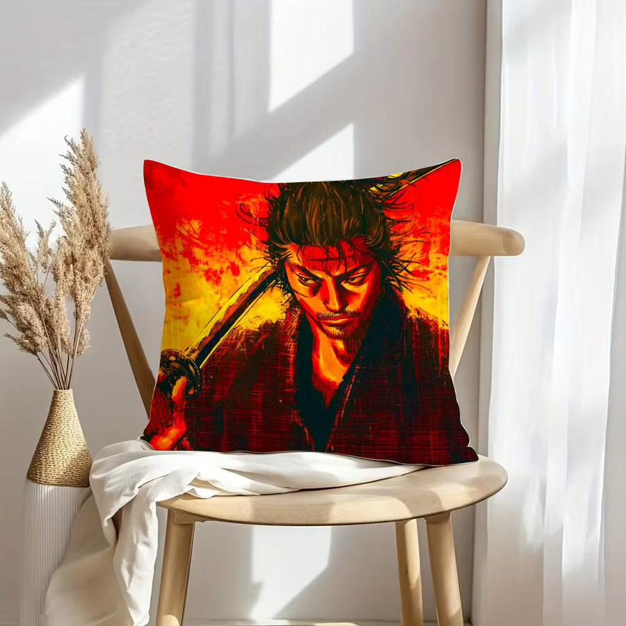 Vagabond Plüsch-Kissenbezug mit Grafikprint, schwarz und mehrfarbig, B/B: 30 x 30 cm - Bild 4