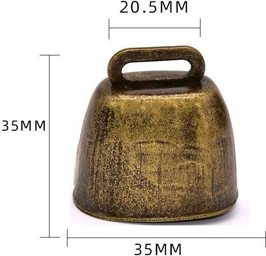 YJSTY Retro Metallglocke als DIY Windspiel Anhänger für Haustiere in Bronze aus Eisen - Bild 1