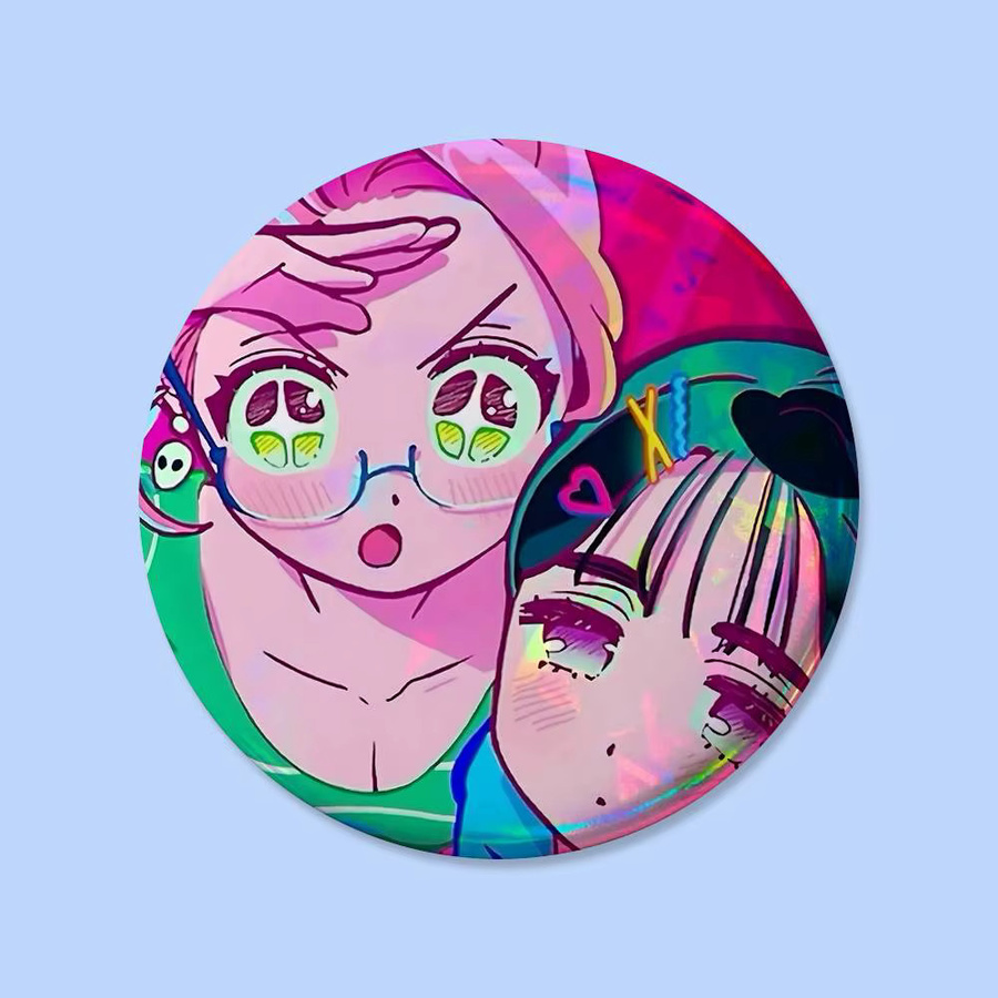 Bilibili Brosche, Love M-Mizi und S-Sua Abzeichen, rund - Bild 5