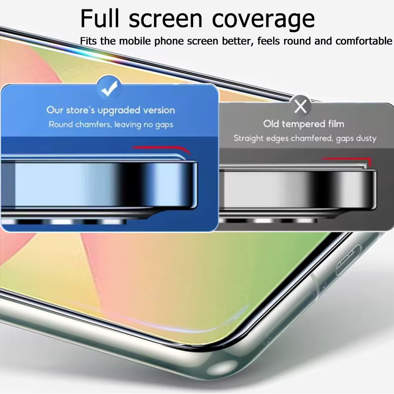 3-teiliges Upgrade Displayschutz-Set aus 9H gehärtetem Glas für Samsung Galaxy A56 5G, transparent, Fingerabdruck-Entsperrung kompatibel - Bild 2