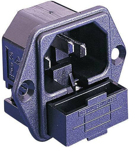 Bulgin PF0001/63 Kaltgeräte-Steckverbinder PF Stecker, Einbau vertikal, 2 + PE, 10A, Schwarz - Bild 1