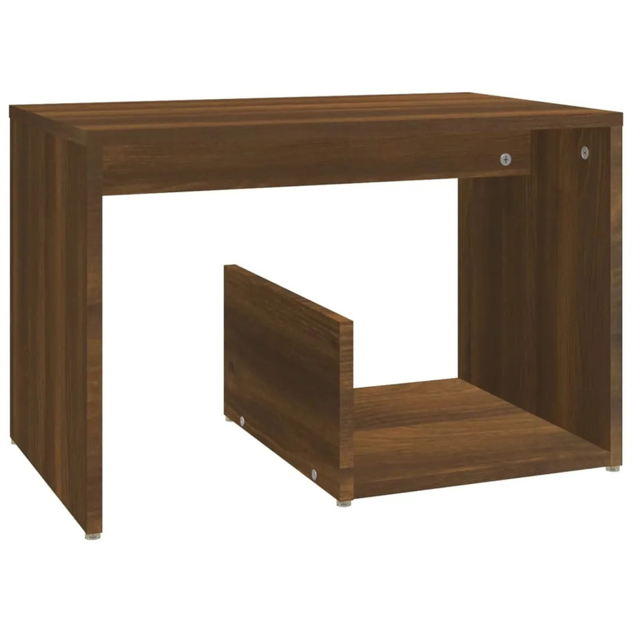 vidaXL Beistelltisch in Eiche Braun aus Holzwerkstoff, modern und rechteckig, B/T/H: 59 x 36 x 38 cm - Bild 2