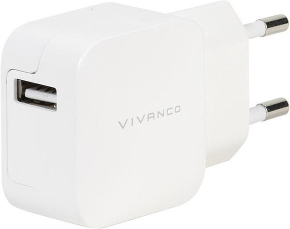 Vivanco USB Charger 2.4A mit Smart IC, weiß