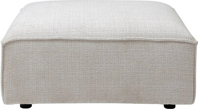 Vente-unique Sitzhocker Ruzolo in Beige aus Chenillestoff, Breite: 90 cm, Tiefe: 43 cm, Höhe: 43 cm - Bild 1