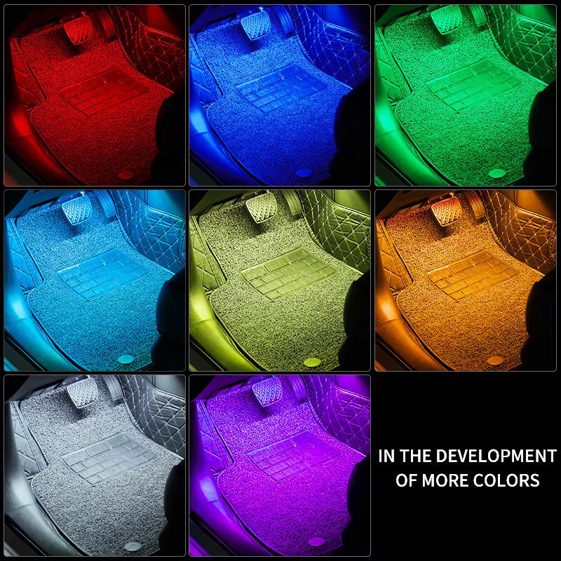 NOXLH Neon LED Auto Innenraum Beleuchtung Set mit RGB Musiksteuerung und App-Fernbedienung in Multicolour - Bild 4