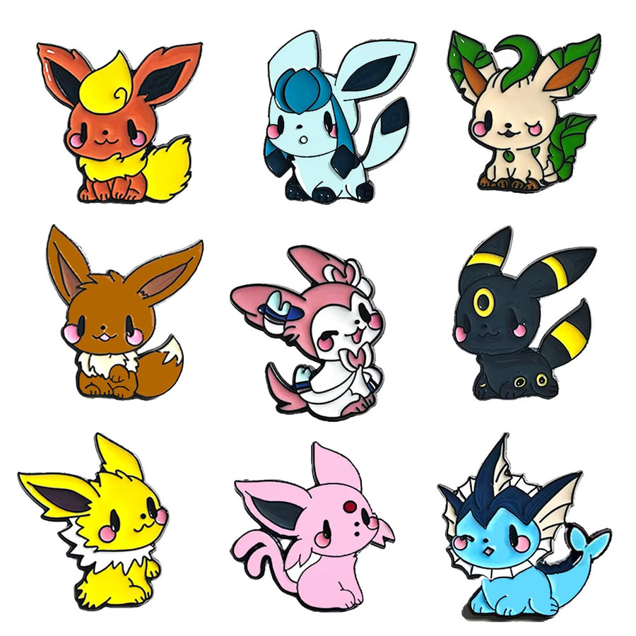 Potdemiel Eeveelutions-Emaille-Pins-Set, 9-teilig - Bild 4