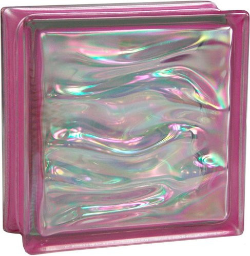 Fuchs Design Glasbaustein in Lila mit glänzendem Finish, B/H: 19,0 x 19,0 cm - Bild 1