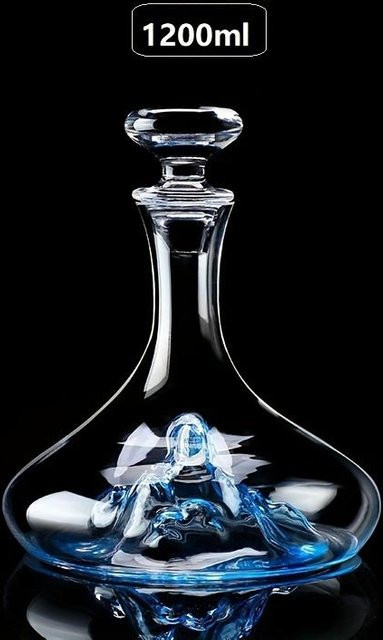 Siaoxie Rotwein-Dekanter Blauer Eisberg aus handgefertigtem Kristallglas in Blau und Weiß - Bild 1