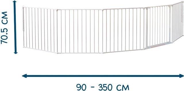 Baby Dan Schutzgitter Flex XXL weiß, erweiterbar von 90-360 cm - Bild 1