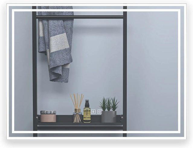 Duschparadies Badspiegel mit LED Beleuchtung, Bluetooth und Memory Touch, B: 100 cm, H: 60 cm - Bild 1