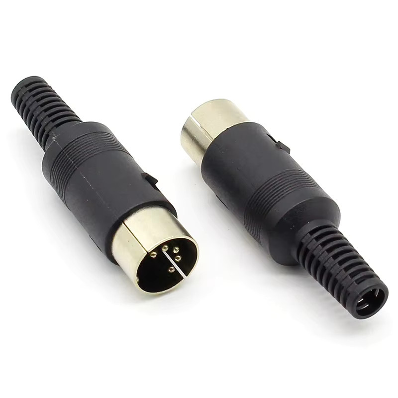 ELECAPITAL 3er-Set 5Pin DIN Lötstecker mit Kunststoffgriff in Schwarz - Bild 4