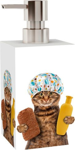 Sanilo Seifenspender Shower Cat, Braun, Rechteckig, B: 16,5 cm, T: 7,0 cm, H: 7,0 cm - Bild 1