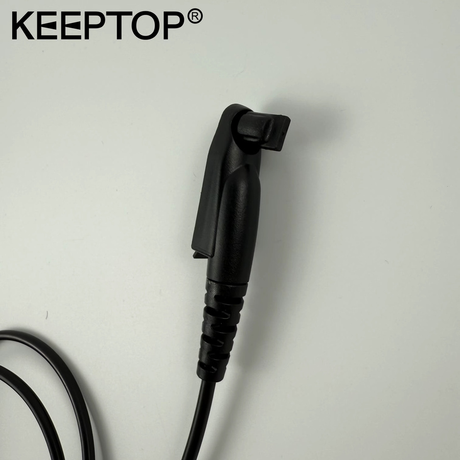 KEEPTOP Taktischer U94 PTT 7.1 Kabelstecker Headset-Adapter für Motorola Walkie Talkie, Schwarz, 3.5 mm Klinke - Bild 2