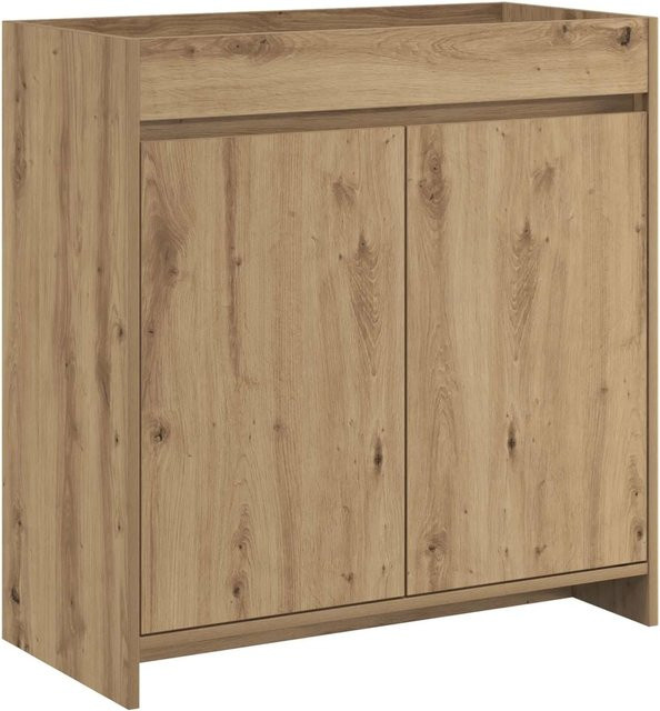 vidaXL Badunterschrank Artisan-Eiche in Braun, Modernes Design mit Schranktüren, B/T/H: 78,5 x 37,5 x 81 cm - Bild 1