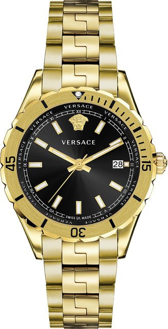 Versace Herrenuhr, Quarz, Edelstahl, Schwarz, 42 mm, 5 ATM - Bild 1