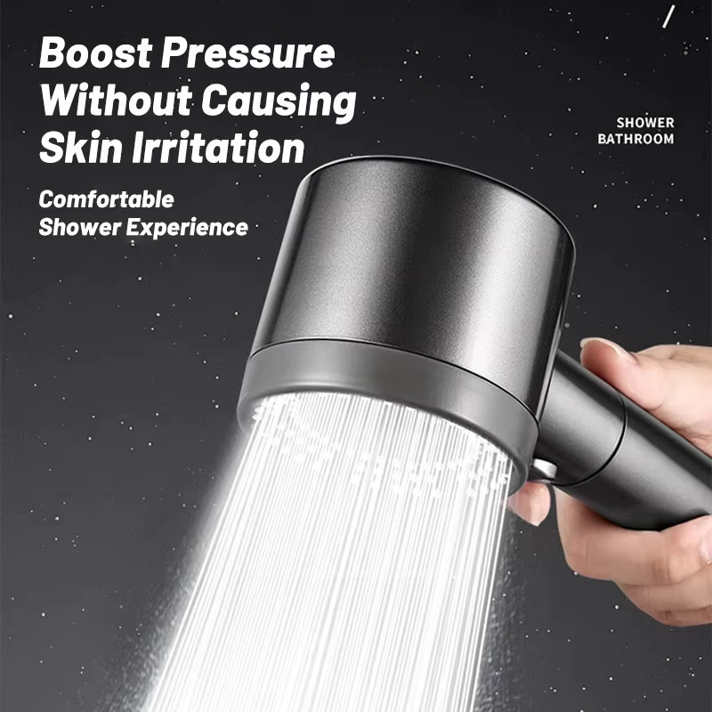 ZhangJi Hochdruck-Massage-Handbrause mit 5 Modi und verstellbarem großen Wasserausgang sowie Silikondüsen für dein Badezimmer - Bild 3