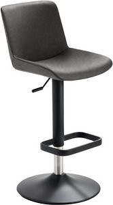 Mayer Sitzmöbel Barhocker 1235G in Grau mit Kunstleder und höhenverstellbarem Metallgestell, Breite: 44 cm - Bild 1