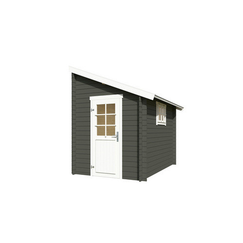 Lasita Holz-Gartenhaus Jura mit Satteldach in Grüngrau lasiert, B/H/T: 214,6 x 267,9 x 295 cm - Bild 2