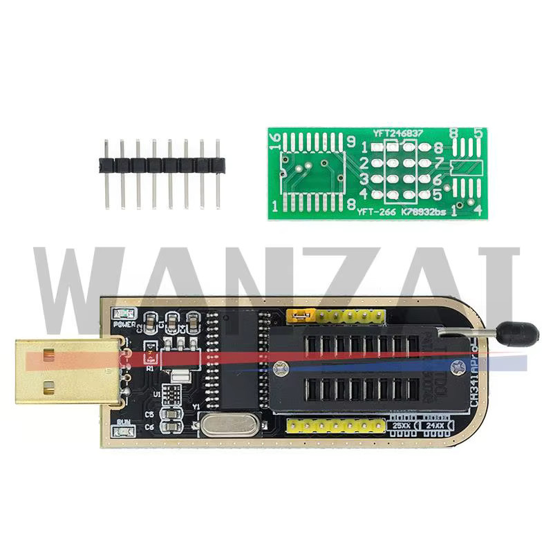 CH341A USB Programmiermodul für EEPROM Flash BIOS Serie 24 25 mit SOIC8 SOP8 Testclip von AITEWIN ROBOT - Bild 2
