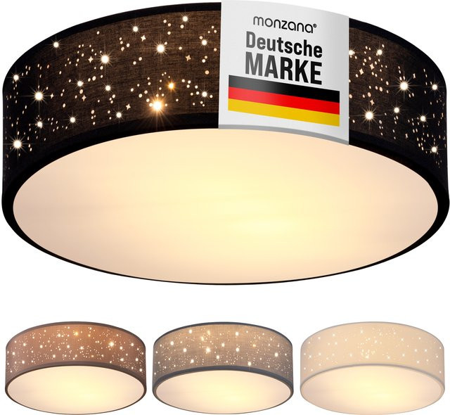 Monzana Deckenlampe Sternenhimmel in Schwarz aus Stoff und Aluminium, Durchmesser: 38 cm - Bild 1