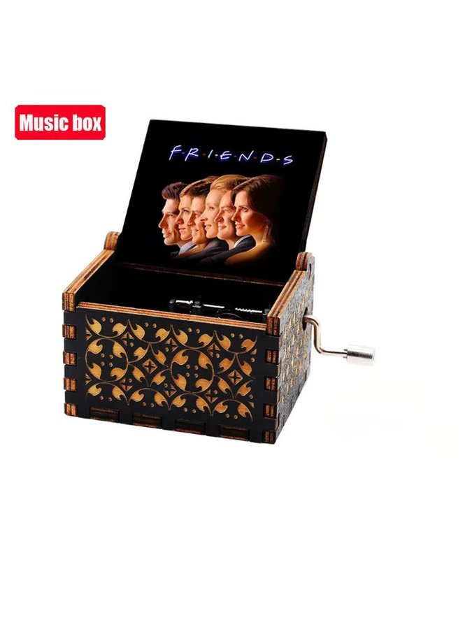 Bandai Musikbox mit Handkurbel, Retro Holz-Spieluhr - Bild 3