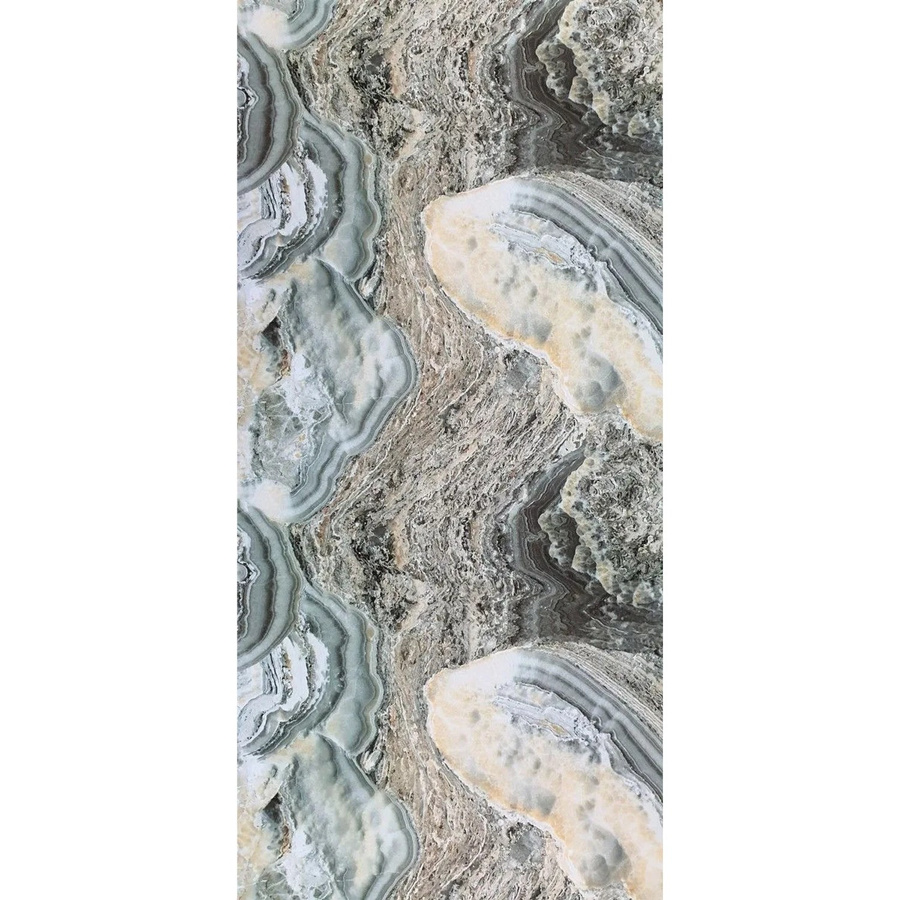 Aluverbund24 PVC Wandpaneele Onyx-Green in Marmor-Optik Hochglanz, B: 122 cm, H: 244 cm - Bild 2