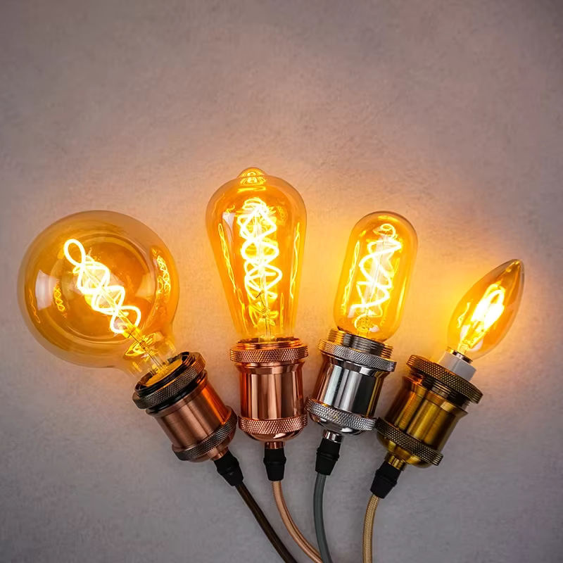 GRZBI Vintage LED Filament Glühbirne E14, dimmbar, 4W, transparent - Bild 4