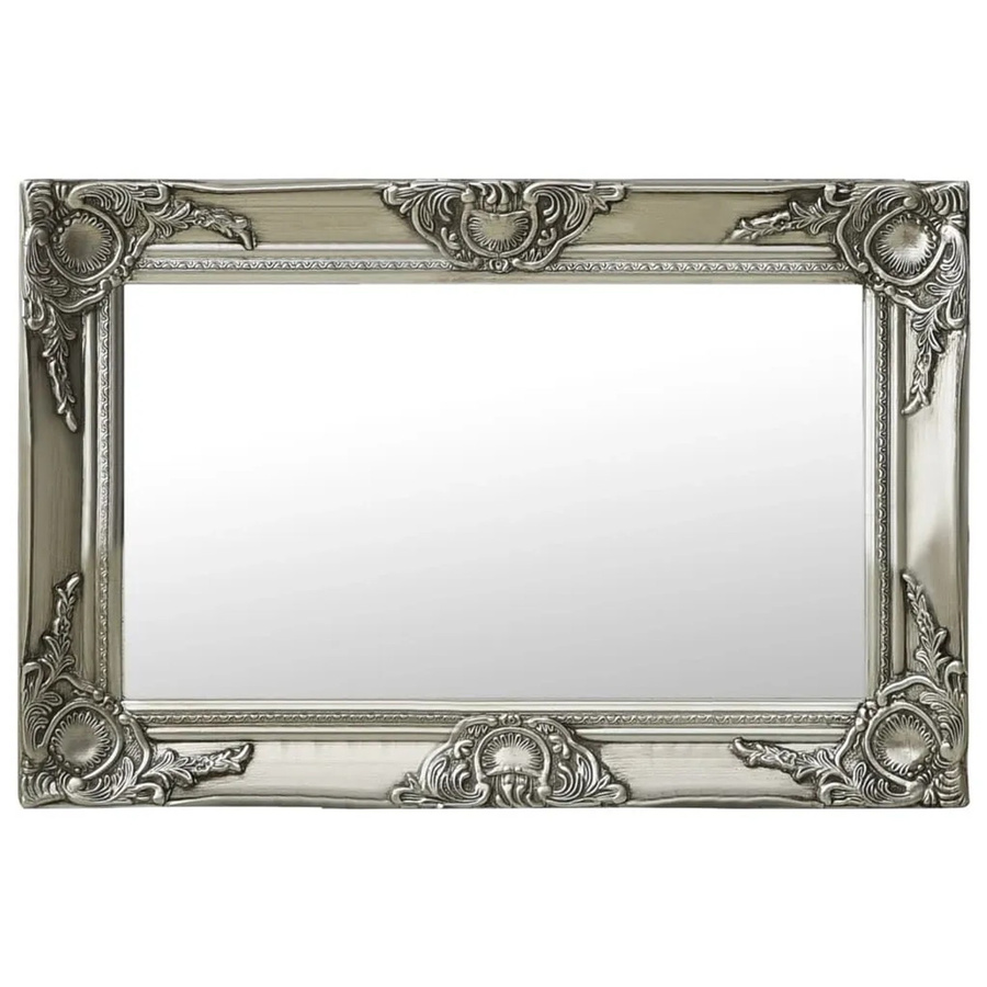 vidaXL Wandspiegel im Barock-Stil in Silber, B: 60 cm, H: 40 cm - Bild 2