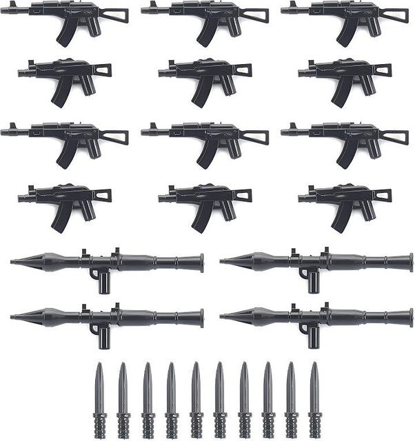 MOC Waffenbausteine Militär Armee Zubehör für Actionfiguren Minifiguren - Bild 1