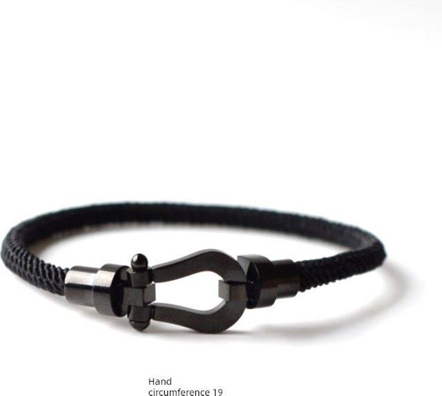Armband, Schwarz, Handgeflochten, Unisex - Bild 1
