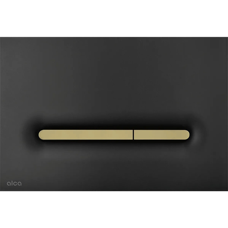 AlcaDrain WC-Betätigungsplatte Linka M1878-7 Dual Flush in Schwarz-Matt und Gold-Matt - Bild 2