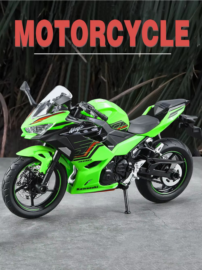 Kawasaki Ninja400 ZX6R, Diecast Modell Motorrad, 1:12, mit Licht - Bild 6
