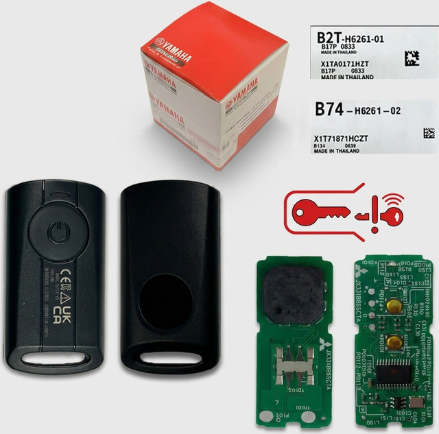 Yamaha Smart Key Fernbedienung Schlüssellos B74H626102 Schwarz 315/434MHz für Aerox Fazzio Freego Xmax Filano Lexi Nmax 2020 - Bild 1