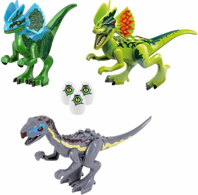 Jurassic Dinosaurier DIY Bausteine Velociraptor, ab 6 Jahren - Bild 1