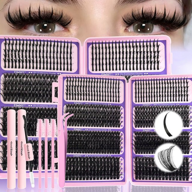EIMNY Wimpernbüschel-Set, 760-teilig, 7 Stile, natürlich - Bild 1
