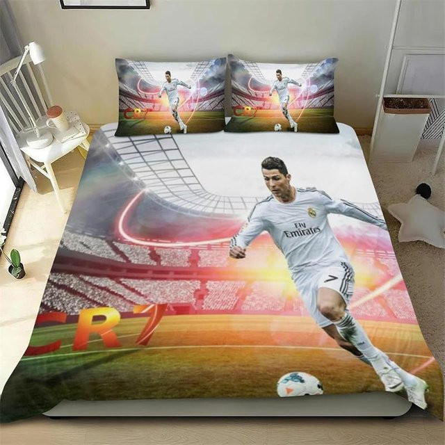 Cr7 Bettwäsche-Set Fußballstar mit Bettbezug und Kissenbezügen aus Mikrofaser, Mehrfarbig, B/H: 200 x 200 cm - Bild 1