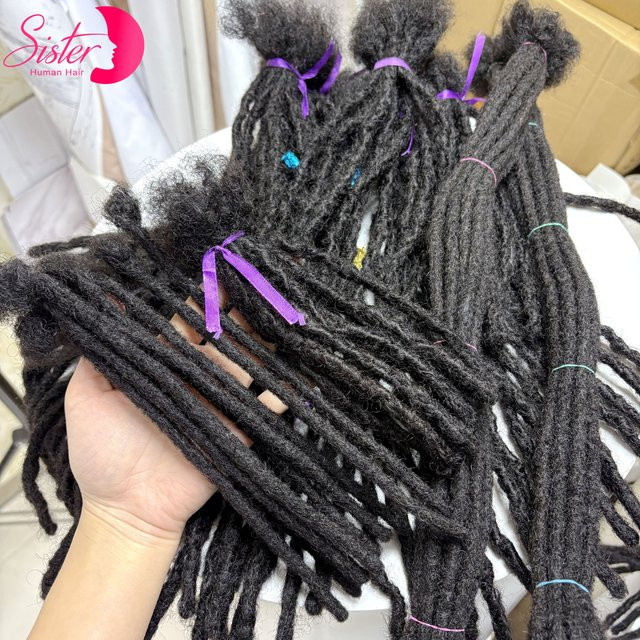 SISTER HAIR Loc-Dreadlock-Verlängerung, 100 % Echthaar, 8–14 Zoll, 50 Stränge, Unisex - Bild 1